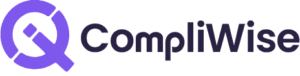 Compliwise logo with the word Compliwise in blck color at its side.