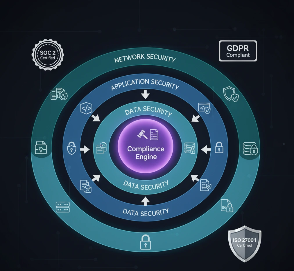 Concentric radar chart for security monitoring.