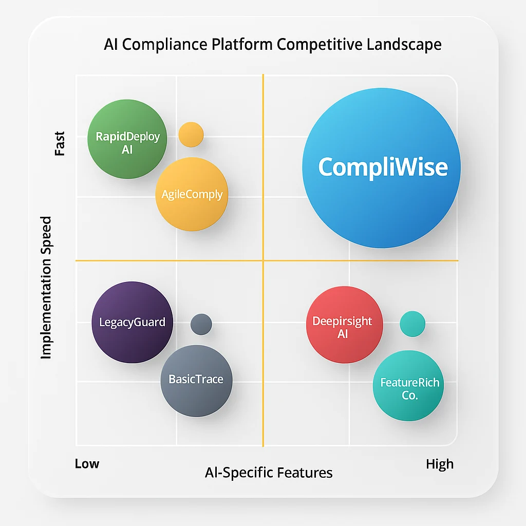 AI compliance platform competitive landscape comparison chart.